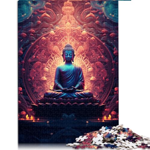 1000-teiliges Puzzle für Erwachsene, farbenfrohes Buddha-Statuen-Papierpuzzle, für Erwachsene und Kinder, Denkspiel-Spiel. Größe: 50 x 75 cm. von LZYANG