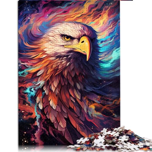 1000-teiliges Puzzle für Erwachsene, farbenfrohes psychedelisches Adler-Papierpuzzle, für Erwachsene und Kinder ab 12 Jahren, tolles Geschenk für Erwachsene. Größe: 50 x 75 cm. von LZYANG