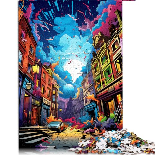 1000-teiliges Puzzle für Erwachsene und Kinder, Dubrovniks farbenfrohes, psychedelisches Papierpuzzle, für Kinder ab 12 Jahren, Lernspiel für Erwachsene Kinder. Größe: 52 x 38 cm. von LZYANG