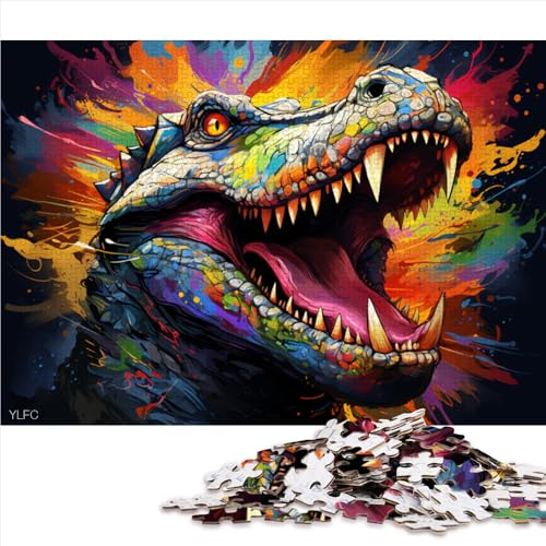 1000-teiliges Puzzle für Erwachsene und Kinder, Fantasie-Papierpuzzle mit farbenfrohem Krokodil, für Erwachsene und Kinder ab 12 Jahren, Geschenkideen. Größe: 26 x 38 cm. von LZYANG