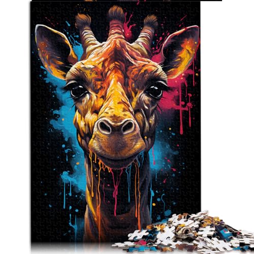 1000-teiliges Puzzle für Erwachsene und Kinder, farbenfrohes Märchen-Giraffe-Papierpuzzle, für Erwachsene und Kinder ab 12 Jahren, Lernspiele für Erwachsene und Kinder, Größe: 50 x 75 cm von LZYANG