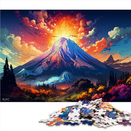 1000-teiliges Puzzle für Erwachsene und Kinder, farbenfrohes Teide-Papierpuzzle, für Erwachsene und Kinder ab 12 Jahren, Puzzle Größe: 50 x 75 cm. von LZYANG