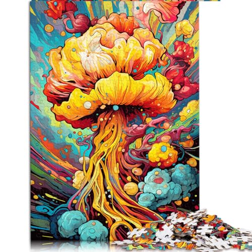 1000-teiliges Puzzle für Erwachsene und Kinder, gelbes, farbenfrohes, psychedelisches Rassel-Papierpuzzle, für Erwachsene und Kinder, Heimdekoration. Größe: 26 x 38 cm. von LZYANG