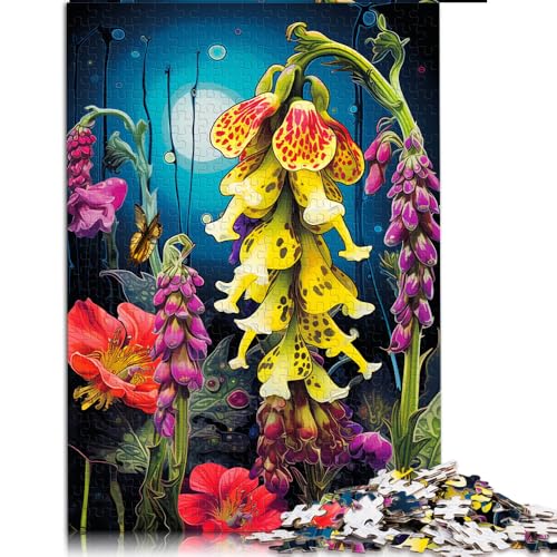 1000-teiliges Puzzle für Erwachsene und Kinder, gelbes, farbenfrohes, psychedelisches Rassel-Papierpuzzle, für Erwachsene und Kinder, zum Stressabbau. Größe: 26 x 38 cm. von LZYANG