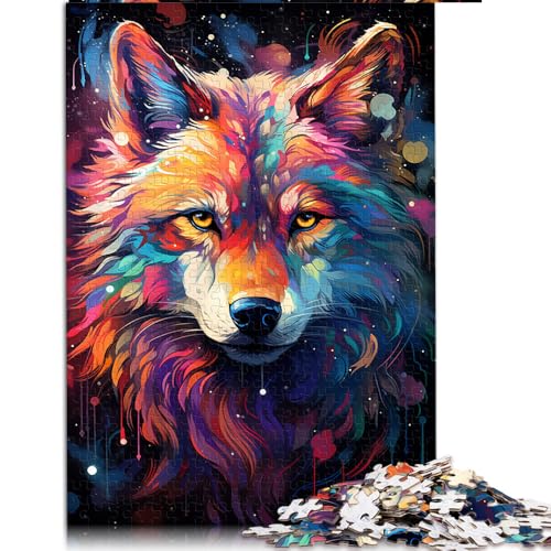 1000-teiliges Puzzle voller galaktischer Wolfs-Papierpuzzles, für Erwachsene und Kinder, Puzzlespielzeug zur Heimdekoration. Größe: 26 x 38 cm. von LZYANG