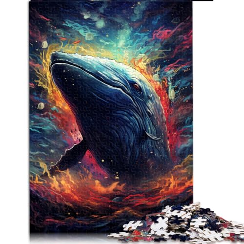 1000-teiliges Puzzlespiel, Bunte Wale unter dem Meer, Papierpuzzle, für Erwachsene und Kinder, anspruchsvolles Spiel, Größe: 50 x 75 cm von LZYANG