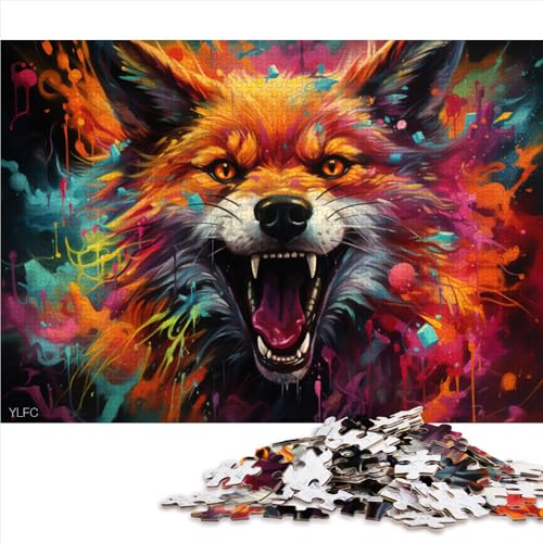 1000-teiliges Puzzlespiel, Grumpy Fox-Papierpuzzle, für Erwachsene und Jugendliche ab 12 Jahren, Denkspiel, Größe: 52 x 38 cm von LZYANG