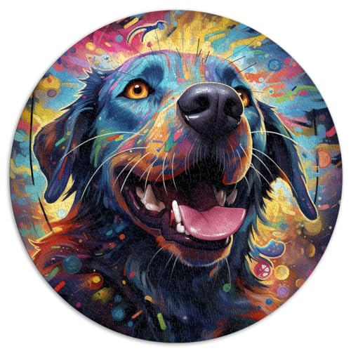 1000-teiliges Puzzlespiel, Hund, runde Puzzles, für Erwachsene und Kinder ab 12 Jahren, Papppuzzles, Denksportaufgaben für Erwachsene, Größe 67,5 x 67,5 von LZYANG