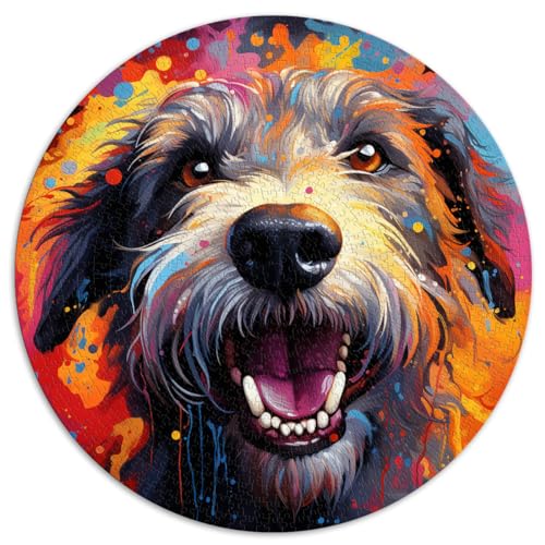 1000-teiliges Puzzlespiel, Irischer Wolfshund, runde Puzzles, für Erwachsene und Kinder ab 12 Jahren, Puzzles aus Pappe, Lernspielzeug, Familienspiele, Größe , 67,5 x 67,5 1000-teiliges Puzzlespiel, Irischer Wolfshund, runde Puzzles, für Erwachsene und Kinder ab 12 Jahren, Puzzles aus Pappe, Lernspielzeug, Familienspiele, Größe , 67,5 x 67,5 von LZYANG