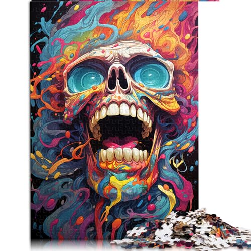 1000-teiliges Puzzlespiel, Papierpuzzle mit Totenkopf-Malerei, für Erwachsene und Kinder, Denkspiel-Spiel. Größe: 50 x 75 cm. von LZYANG