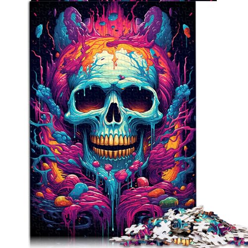 1000-teiliges Puzzlespiel, Papierpuzzle mit Totenkopf-Malerei, für Erwachsene und Kinder ab 12 Jahren, tolles Geschenk für Erwachsene. Größe: 50 x 75 cm. von LZYANG