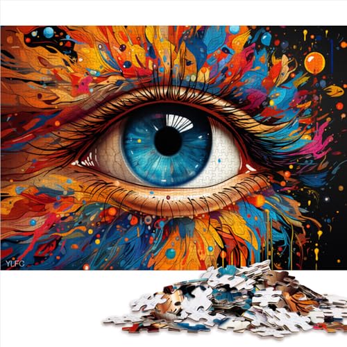 1000-teiliges Puzzlespiel, Papierpuzzle zum Ausmalen von Augen, für Erwachsene und Kinder, Heimdekorationspuzzle, Größe: 50 x 75 cm von LZYANG