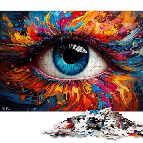 1000-teiliges Puzzlespiel, Papierpuzzle zum Ausmalen von Augen, für Erwachsene und Kinder, tolles Geschenk für Erwachsene. Größe: 52 x 38 cm. von LZYANG