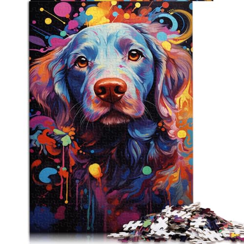 1000-teiliges Puzzlespiel, Psychedelia voller verwöhnter Welpen, Papierpuzzle, für Erwachsene und Kinder, Lernspiele für Erwachsene und Kinder. Größe: 50 x 75 cm von LZYANG