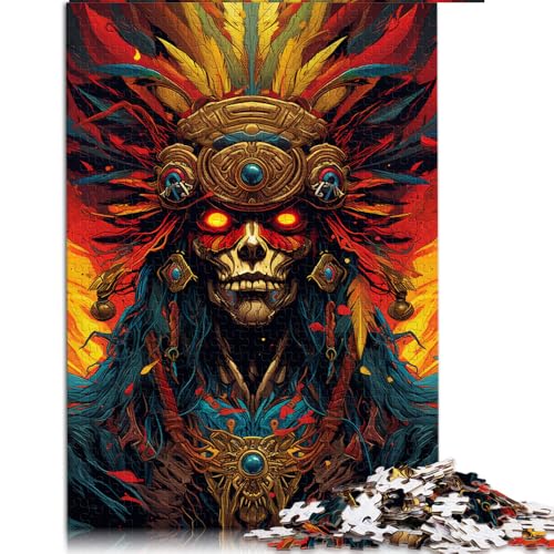 1000-teiliges Puzzlespiel, farbenfrohes Psychedelia-Puzzle für Krieger, Papierpuzzle für Erwachsene und Familien, Denkspiel als Spielzeug. Größe: 26 x 38 cm. von LZYANG