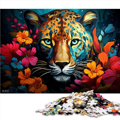 1000-teiliges Puzzlespiel, farbenfrohes legendäres Leoparden-Papierpuzzle, für Erwachsene und Kinder ab 12 Jahren, Denkspiel als Spielzeug. Größe: 52 x 38 cm. von LZYANG