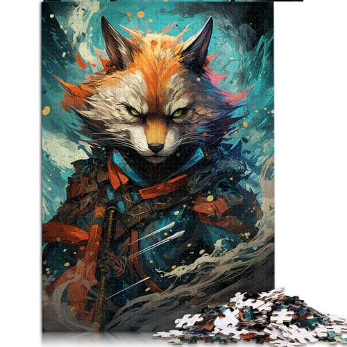 1000-teiliges Puzzlespiel, farbenfrohes psychedelisches Papierpuzzle von Samurai Fox, für Erwachsene und Kinder ab 12 Jahren, für Familienspaß und Spieleabende. Größe: 26 x 38 cm von LZYANG