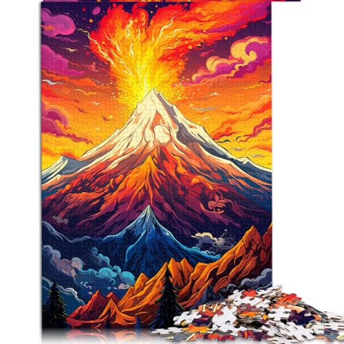 1000-teiliges Puzzlespiel, seltsamer Vulkanausbruch, Papierpuzzle, für Erwachsene und Kinder ab 12 Jahren, luxuriöses, farbenfrohes Puzzlegeschenk. Größe: 26 x 38 cm von LZYANG