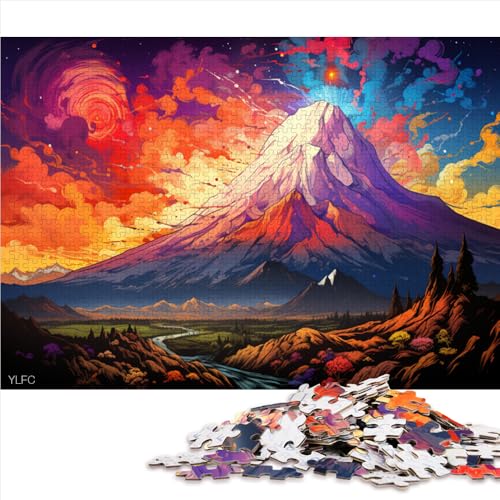 2000 Teile als Geschenk für Erwachsene, Papierpuzzle voller Psychedelie kosmischer Vulkane, für Erwachsene und Kinder ab 12 Jahren, Geschenk zum Geburtstag. Größe: 70 x 100 cm. von LZYANG