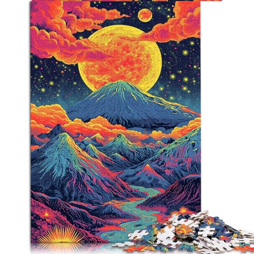 2000 Teile als Geschenk für Erwachsene, farbenfrohes psychedelisches Papierpuzzle von Olympus, für Erwachsene und Familien, Spielzeug-Wanddekoration. Größe: 70 x 100 cm. von LZYANG