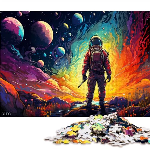 2000-teiliges Puzzle, Astronaut Steht auf bunter Galaxie, Papierpuzzle, für Erwachsene und Kinder ab 12 Jahren, Geschenkspielzeug. Größe: 70 x 100 cm. von LZYANG