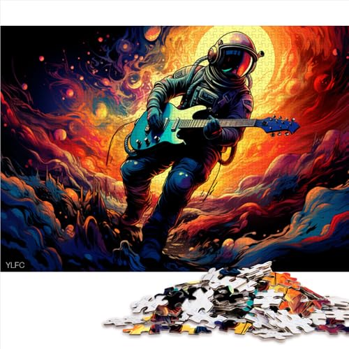 2000-teiliges Puzzle, Astronaut spielt Gitarre, Papierpuzzle, für Erwachsene und Kinder ab 12 Jahren, Lernspielzeug, Größe: 70 x 100 cm von LZYANG