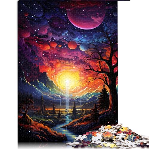 2000-teiliges Puzzle, Fantasy-Nachthimmel-Papierpuzzle, für Erwachsene und Kinder, Denkspiel, Größe: 70 x 100 cm von LZYANG