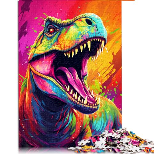 2000-teiliges Puzzle, Gemälde von bunten Dinosauriern, Papierpuzzle, für Erwachsene und Kinder ab 12 Jahren, Lernspiele für zu Hause, DIY-Spielzeug, Größe: 70 x 100 cm von LZYANG