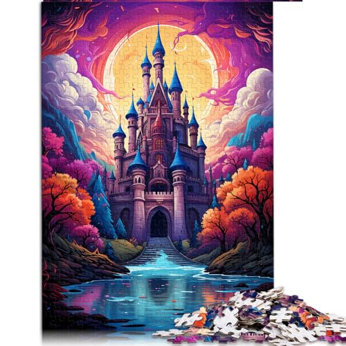 2000-teiliges Puzzle, Papierpuzzle „Malen, farbenfrohes Schloss im Mondlicht“, für Erwachsene und Kinder ab 12 Jahren, Denksportaufgaben für Erwachsene. Größe: 70 x 100 cm. von LZYANG