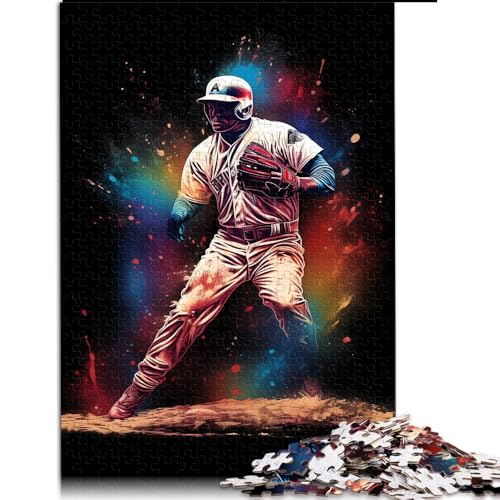 2000-teiliges Puzzle, Papierpuzzle mit Baseballspieler in Fantasiefarben, für Erwachsene und Kinder ab 12 Jahren, Puzzlespielzeug zur Heimdekoration, Größe: 70 x 100 cm von LZYANG