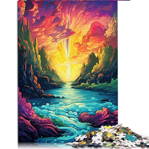 2000-teiliges Puzzle, Papierpuzzle mit fantasievoller, farbenfroher Landschaft, für Erwachsene und Kinder ab 12 Jahren, Denkspiel, Größe: 70 x 100 cm von LZYANG