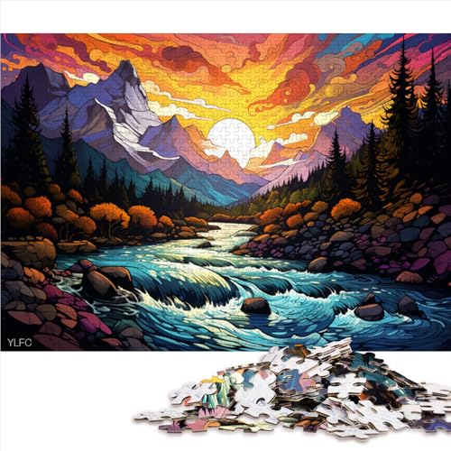 2000-teiliges Puzzle, Papierpuzzle mit fantasievoller, farbenfroher Landschaft, geeignet für Erwachsene und Kinder ab 12 Jahren, Denkspiel, Größe: 70 x 100 cm. von LZYANG