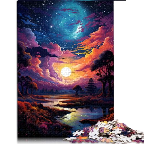 2000-teiliges Puzzle, Sternenhimmel-Nachtansicht, Papierpuzzle, für Erwachsene und Kinder ab 12 Jahren, tolles Geschenk für Erwachsene. Größe: 70 x 100 cm. von LZYANG