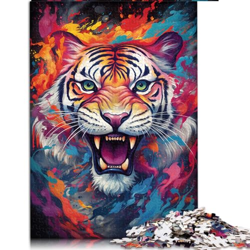 2000-teiliges Puzzle, Straßengraffiti, bunter Tiger, Papierpuzzle, geeignet für Erwachsene und Kinder ab 12 Jahren, Weihnachtspuzzle-Geschenk für Frauen, Größe: 70 x 100 cm von LZYANG