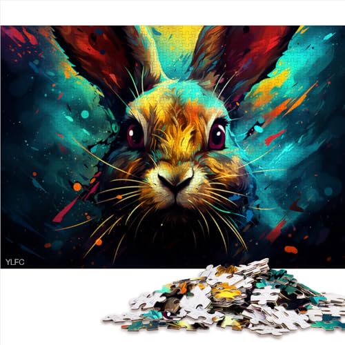 2000-teiliges Puzzle, buntes Kaninchen-Papierpuzzle, für Erwachsene und Kinder ab 12 Jahren, Lernspiel und Herausforderungsspielzeug, Größe: 70 x 100 cm von LZYANG