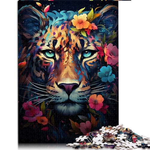 2000-teiliges Puzzle, farbenfrohes, psychedelisches Papierpuzzle in Leopardenmuster, Puzzles für 12-Jährige, Denkspiel als Spielzeug. Größe: 70 x 100 cm. von LZYANG