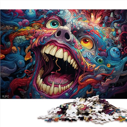 2000-teiliges Puzzle, farbenfrohes Fantasy-Dämonen-Papierpuzzle, für Erwachsene und Kinder, Heimdekoration. Größe: 70 x 100 cm. von LZYANG