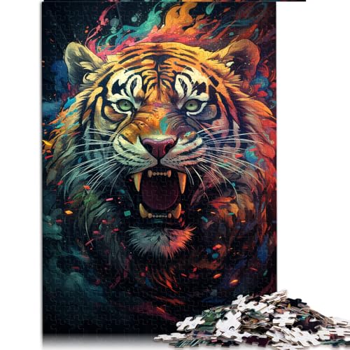 2000-teiliges Puzzle, farbenfrohes psychedelisches Fantasy-Tiger-Papierpuzzle, für Erwachsene und Kinder ab 12 Jahren, Lernspiele, Heimdekorationspuzzle. Größe: 70 x 100 cm von LZYANG