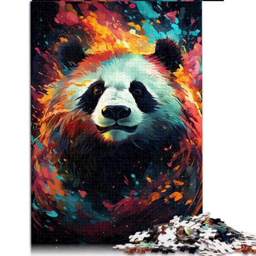 2000-teiliges Puzzle, farbenfrohes psychedelisches Panda-Papierpuzzle, für Teenager und Kinder, Lernspiele für zu Hause, DIY-Spielzeug. Größe: 70 x 100 cm. von LZYANG