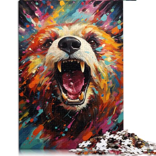 2000-teiliges Puzzle, farbenfrohes psychedelisches Panda-Papierpuzzle, geeignet für Erwachsene und Kinder ab 12 Jahren, tolles Geschenk für Erwachsene. Größe: 70 x 100 cm. von LZYANG