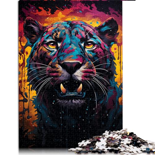 2000-teiliges Puzzle, farbiges Geparden-Papierpuzzle, für Erwachsene und Kinder ab 12 Jahren, Puzzlespielzeug zur Heimdekoration. Größe: 70 x 100 cm. von LZYANG