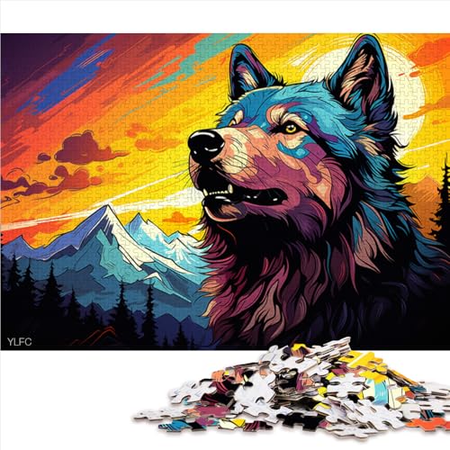 2000-teiliges Puzzle, volle Psychedelie der Tierwelt Alaskas, Papierpuzzle, für Erwachsene und Familien, Heimdekorationspuzzle, Größe: 70 x 100 cm von LZYANG