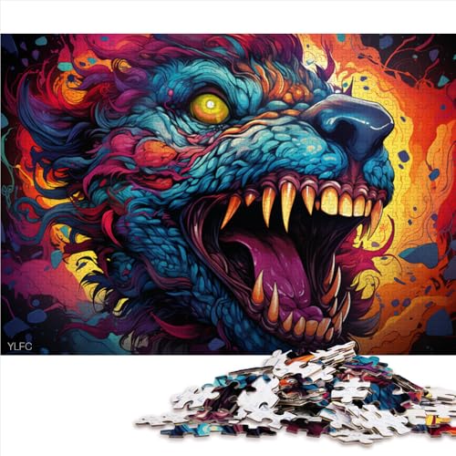 2000-teiliges Puzzle, wildes, farbenfrohes Monster-Papierpuzzle, für Erwachsene und Kinder ab 12 Jahren, Lernspiel für Erwachsene und Kinder. Größe: 70 x 100 cm von LZYANG