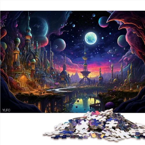 2000-teiliges Puzzle, wunderschönes, farbenfrohes Papierpuzzle „Planet City“, für Erwachsene und Jugendliche ab 12 Jahren, Lernspielzeug, Familienspiele. Größe: 70 x 100 cm. von LZYANG