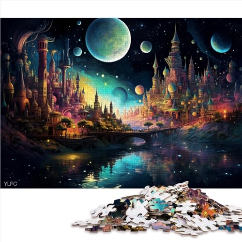 2000-teiliges Puzzle, wunderschönes, farbenfrohes Papierpuzzle „Planet City“, für Erwachsene und Kinder ab 12 Jahren, Lernspiele, Heimdekorationspuzzle. Größe: 70 x 100 cm von LZYANG