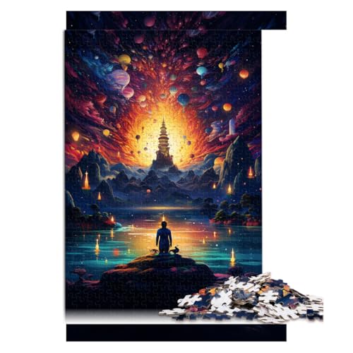 2000-teiliges Puzzle für Erwachsene, Papierpuzzle „Buddhas bunter Sternenhimmel“, für Kinder ab 12 Jahren, für Familienspaß, Größe: 70 x 100 cm von LZYANG