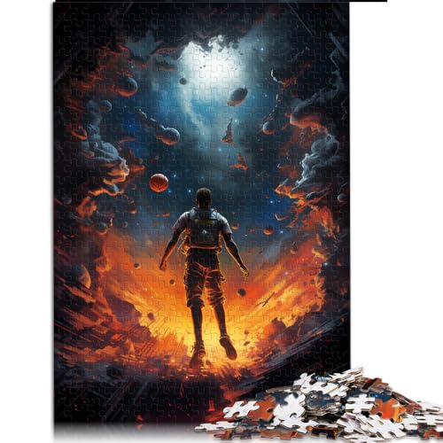 2000-teiliges Puzzle für Erwachsene, Papierpuzzle mit Weltraum-Basketballspieler, Geschenk für Erwachsene, anspruchsvolles Spiel. Größe: 70 x 100 cm von LZYANG