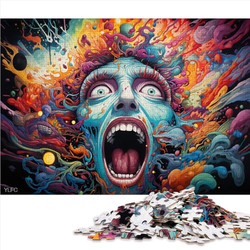 2000-teiliges Puzzle für Erwachsene, Psychedelisches weibliches Geister-Papierpuzzle, für Erwachsene, Familien oder Kinder, gutes Geschenk für Erwachsene und Kinder. Größe: 70 x 100 cm von LZYANG