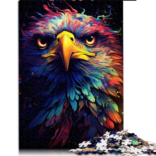 2000-teiliges Puzzle für Erwachsene, farbenfrohes psychedelisches Adler-Papierpuzzle, geeignet für Erwachsene und Jugendliche ab 12 Jahren, Geschenk für Erwachsene und Kinder. Größe: 70 x 100 cm. von LZYANG