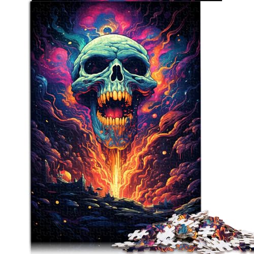 2000-teiliges Puzzle für Erwachsene,Totenkopf_buntes Papierpuzzle,Geeignet für Erwachsene und Kinder ab 12 Jahren,Lernspiel。Größe: 70 x 100 cm von LZYANG